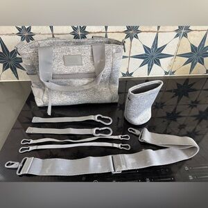 Dagne Dover Wade Heather Grey Diaper Tote Bag Carry On Weekend Travel Baby